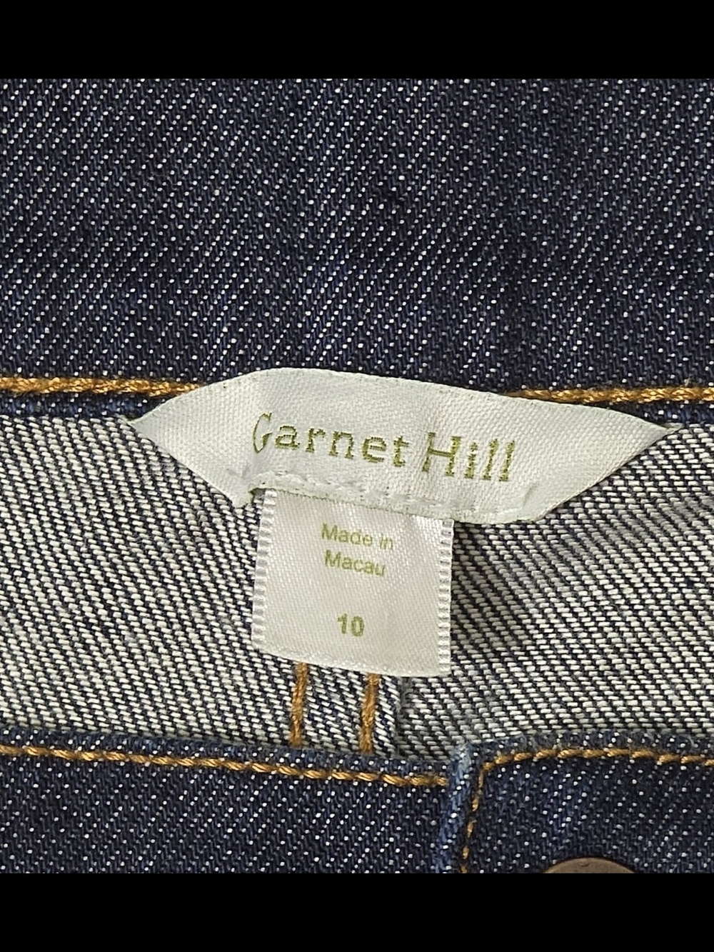 Garnet Hill Dark Wash Straight-Leg Jeans - Picture 3 of 4